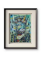 Shaman Woman - Acrylic on Canvas 11.8'' × 15.7'' | Chinese Original Painting | Magic Bear Art