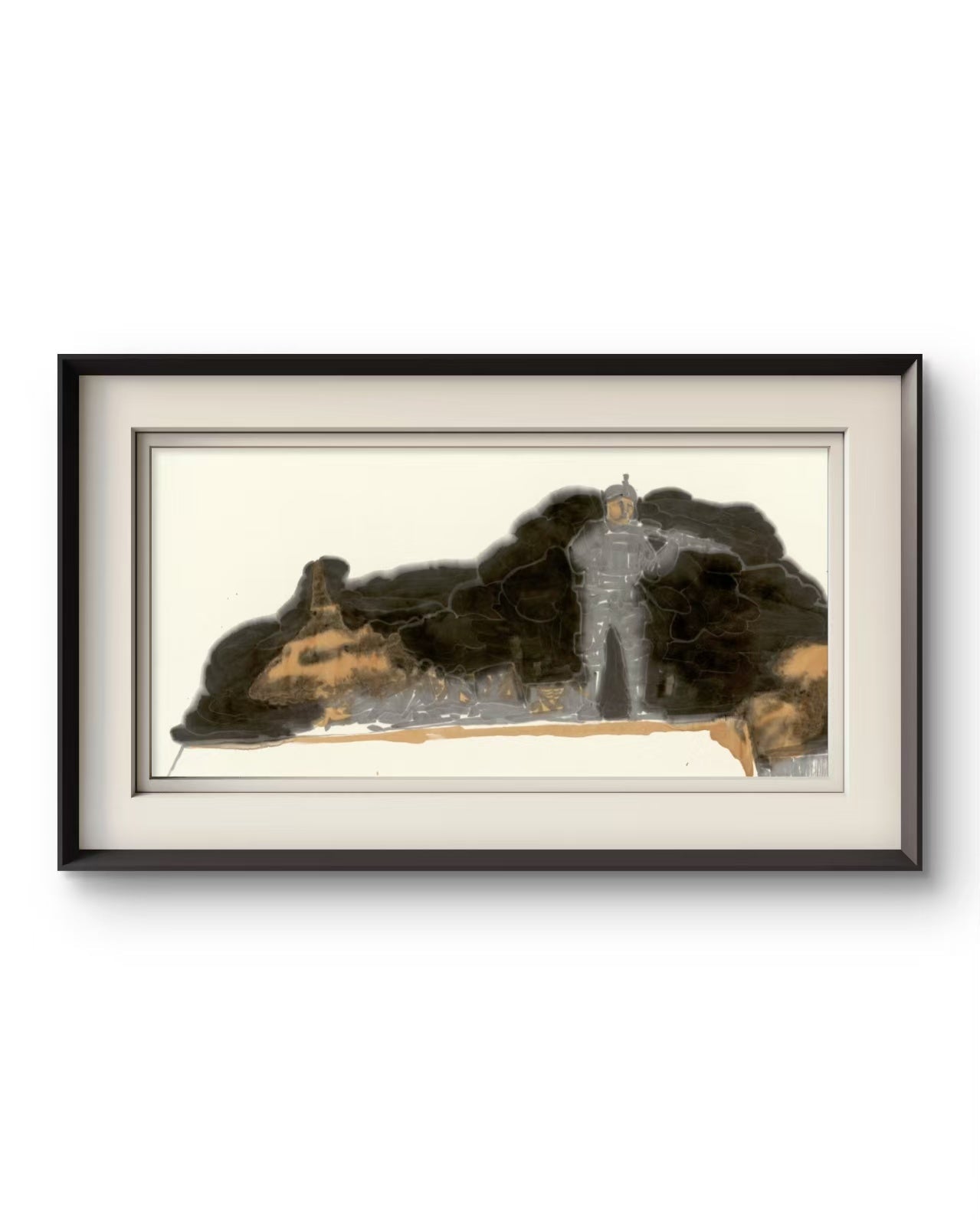 Shout Series 3 - Ink Painting 54.3'' × 26.8'' | Chinese Original Painting | Magic Bear Art