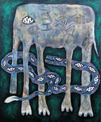 Sinking - Oil on Canvas 19.7'' × 23.6'' | Chinese Original Painting | Magic Bear Art