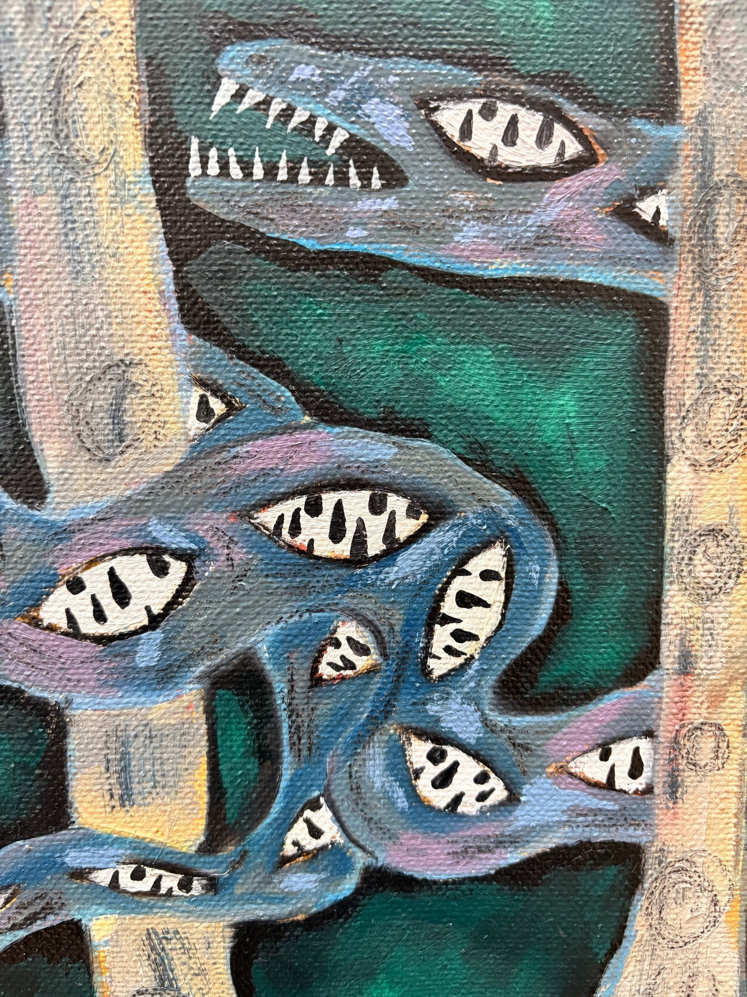 Sinking - Oil on Canvas 19.7'' × 23.6'' | Chinese Original Painting | Magic Bear Art