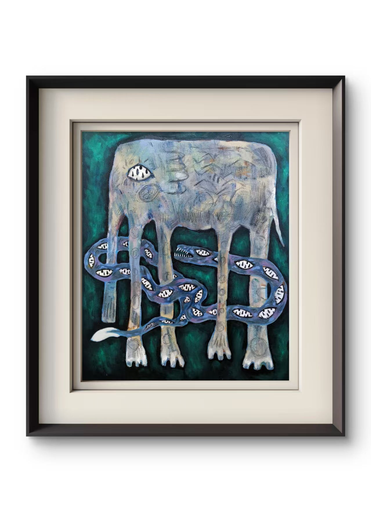 Sinking - Oil on Canvas 19.7'' × 23.6'' | Chinese Original Painting | Magic Bear Art