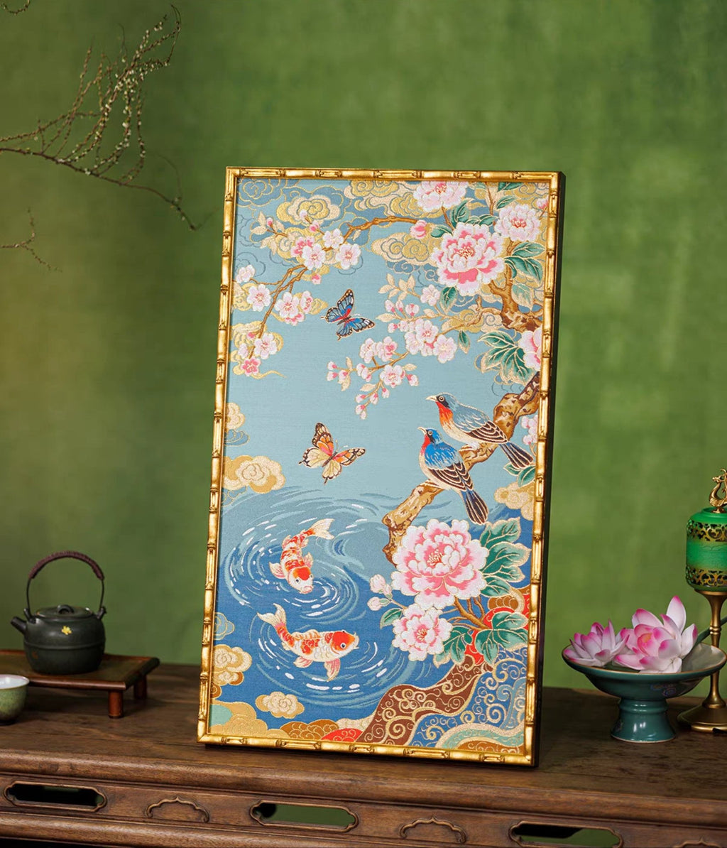Spring Garden Reunion | Chinese Original Painting | Magic Bear Art