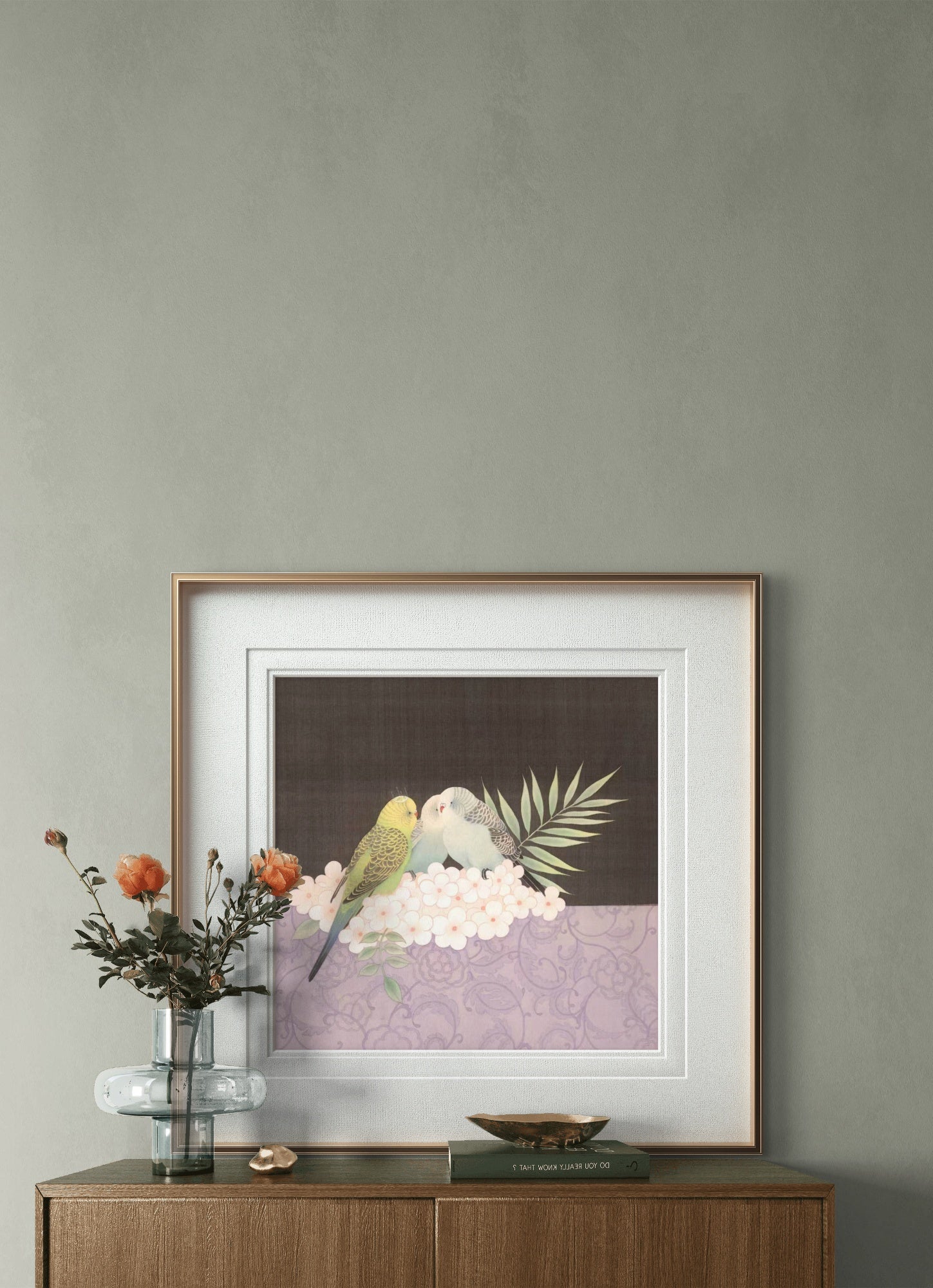 Tea Gathering - Ink and Color on Silk 15.6'' × 15.2'' | Chinese Original Painting | Magic Bear Art