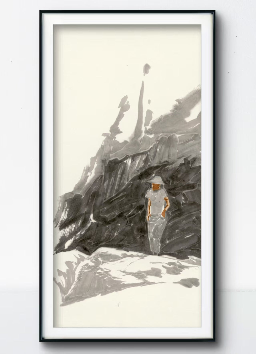 That Summer by the Shore - Chinese ink painting 54.3'' × 26.8'' | Chinese Original Painting | Magic Bear Art
