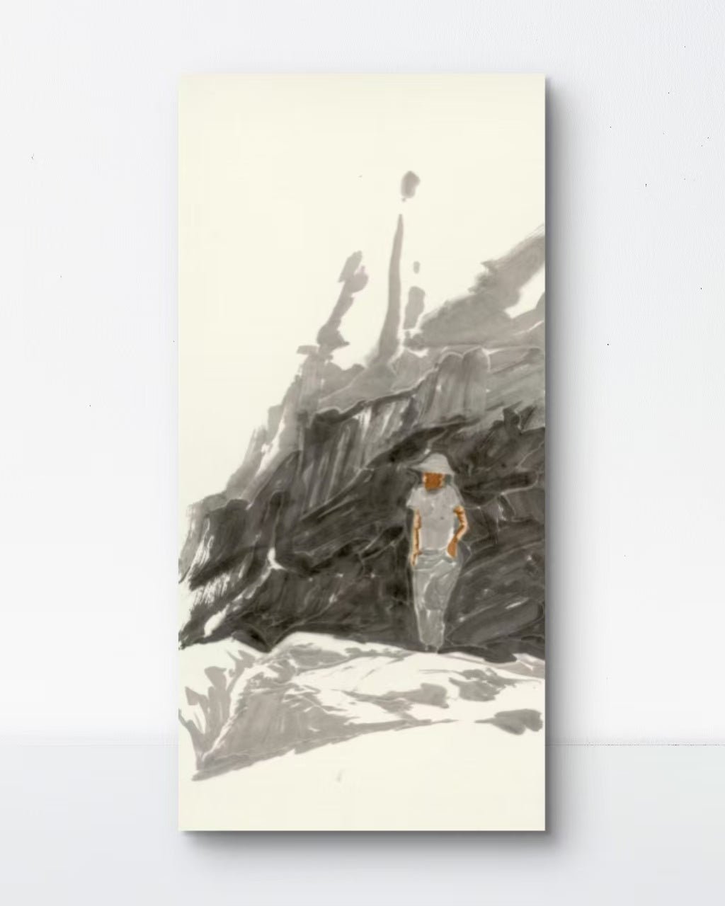 That Summer by the Shore - Chinese ink painting 54.3'' × 26.8'' | Chinese Original Painting | Magic Bear Art