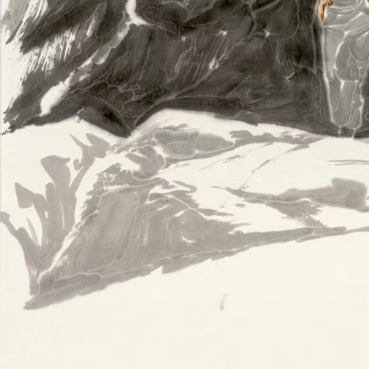 That Summer by the Shore - Chinese ink painting 54.3'' × 26.8'' | Chinese Original Painting | Magic Bear Art