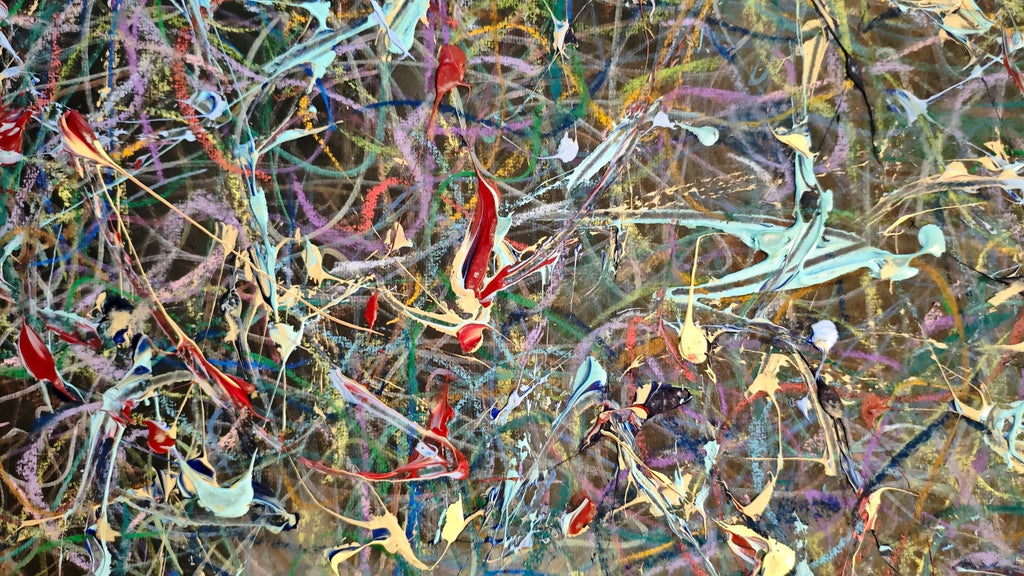The Density of Thought | Mixed Media, 26.8" × 26.8" | Original Painting by Chinese Artist | Magic Bear Art