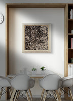 The Density of Thought NO.2 | Mixed Media, 26.8" × 26.8" | Original Painting by Chinese Artist | Magic Bear Art