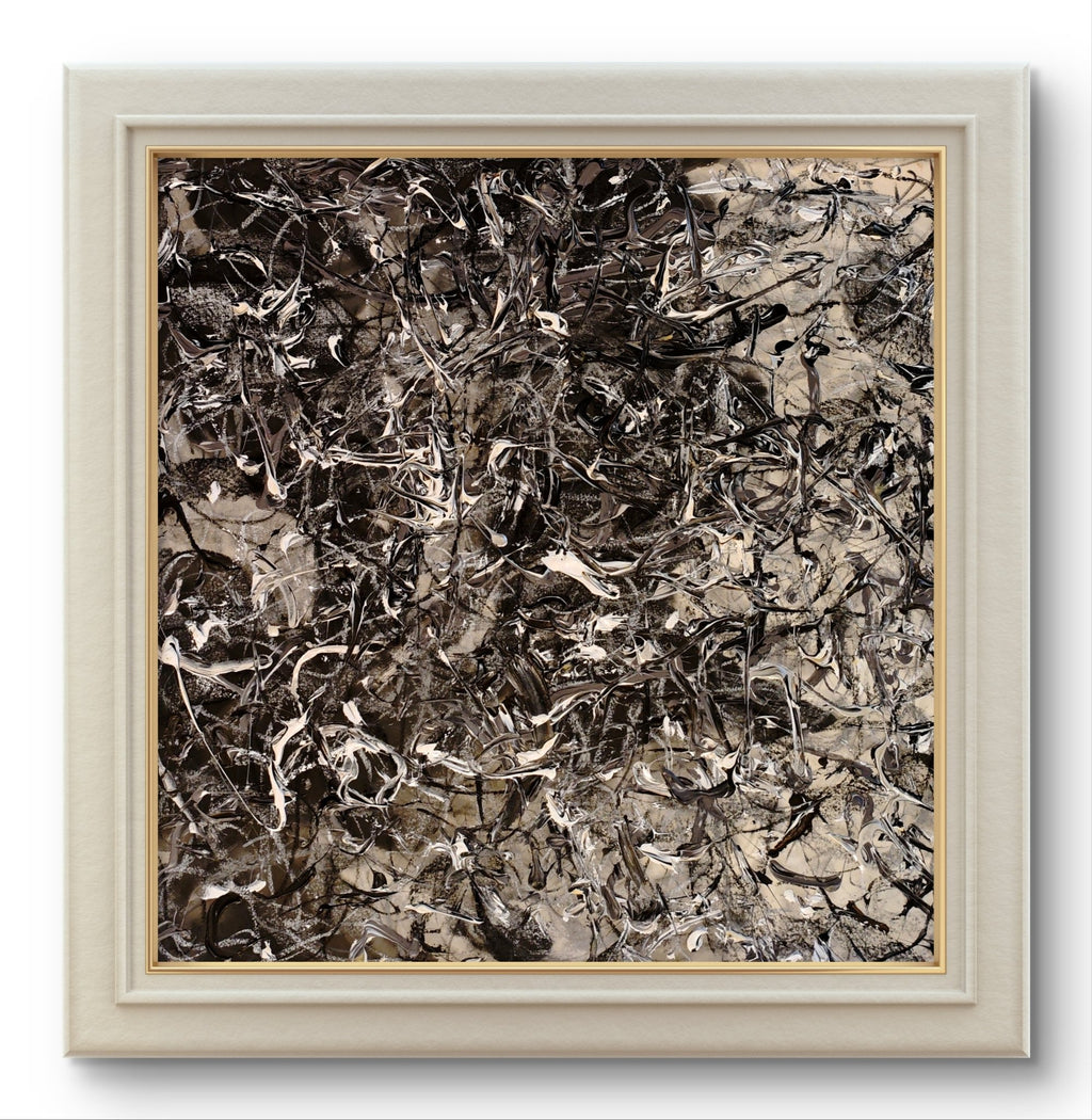 The Density of Thought NO.2 | Mixed Media, 26.8" × 26.8" | Original Painting by Chinese Artist | Magic Bear Art