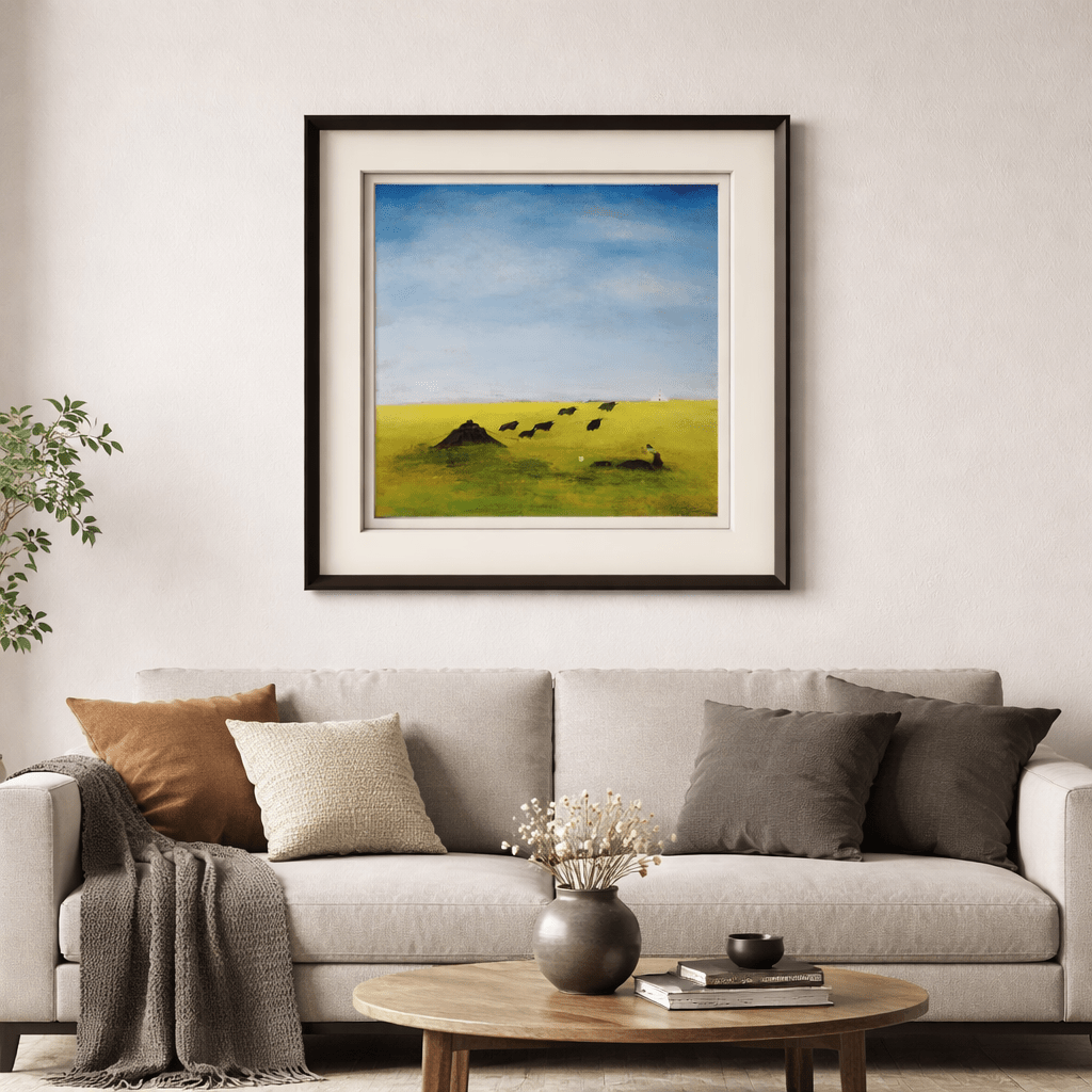The Gaze Upon Tibet Series， Acrylic on Xuan Paper 27.6'' × 27.6'' | Chinese Original Painting | Magic Bear Art