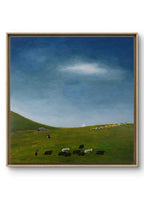 The Gaze Upon Tibet Series， Acrylic on Xuan Paper 27.6'' × 27.6'' | Chinese Original Painting | Magic Bear Art