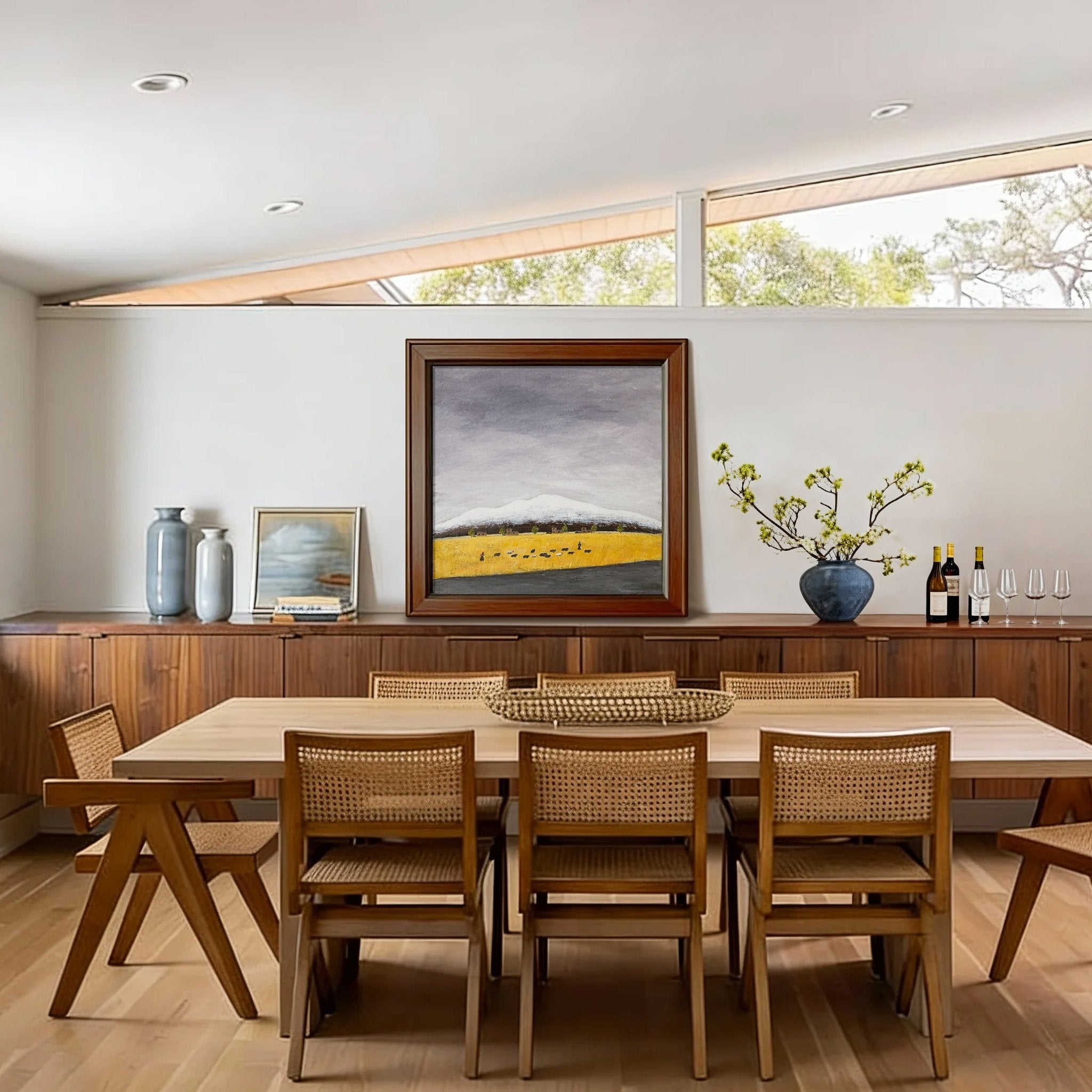 The Gaze Upon Tibet Series，27.6" × 27.6" | Original Painting by Chinese Artist | Magic Bear Art