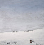 The Gaze Upon Tibet Series，Acrylic on Xuan Paper 27.6''× 27.6'' | Original Painting by Chinese Artist | Magic Bear Art