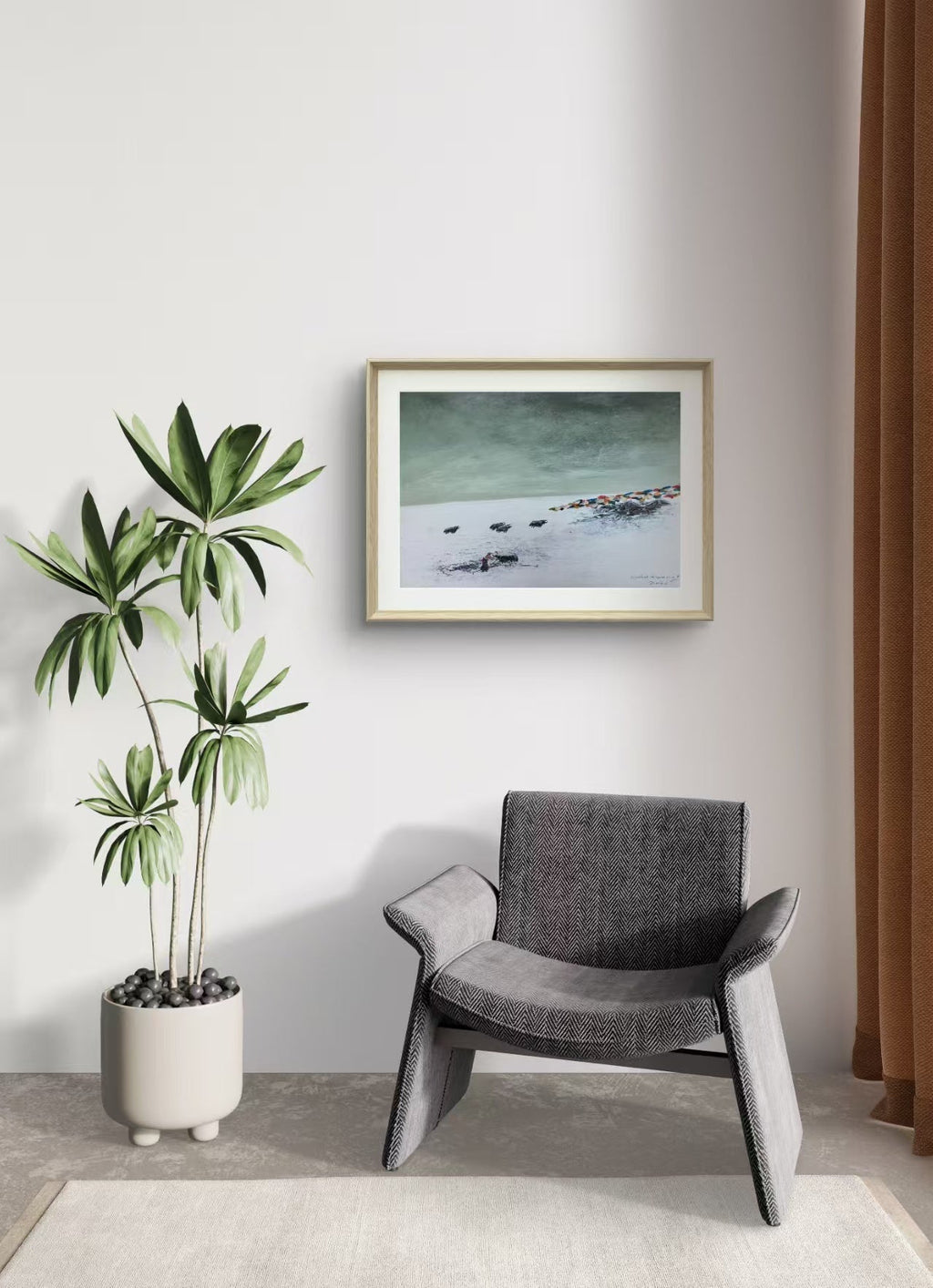 The Home Within Reach — 20.5''×14.6 ''Small Format Oil | Chinese Original Painting | Magic Bear Art