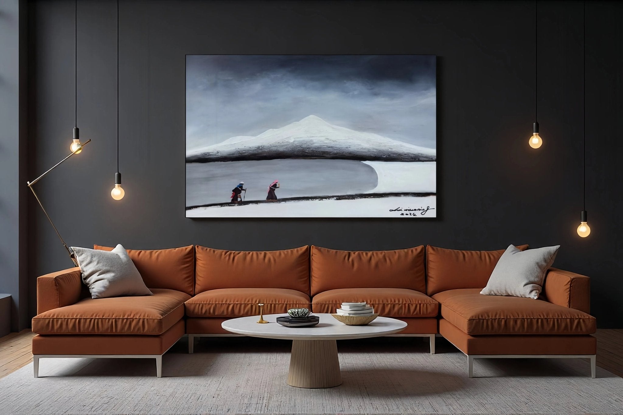 The Pilgrims —59.1''×31.5'' Large Format Oil | Original Painting by Chinese Artist | Magic Bear Art