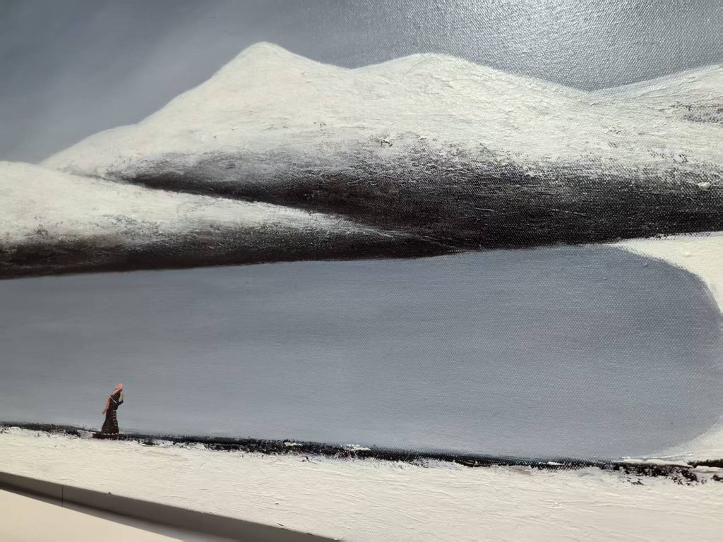 The Pilgrims —59.1''×31.5'' Large Format Oil | Original Painting by Chinese Artist | Magic Bear Art