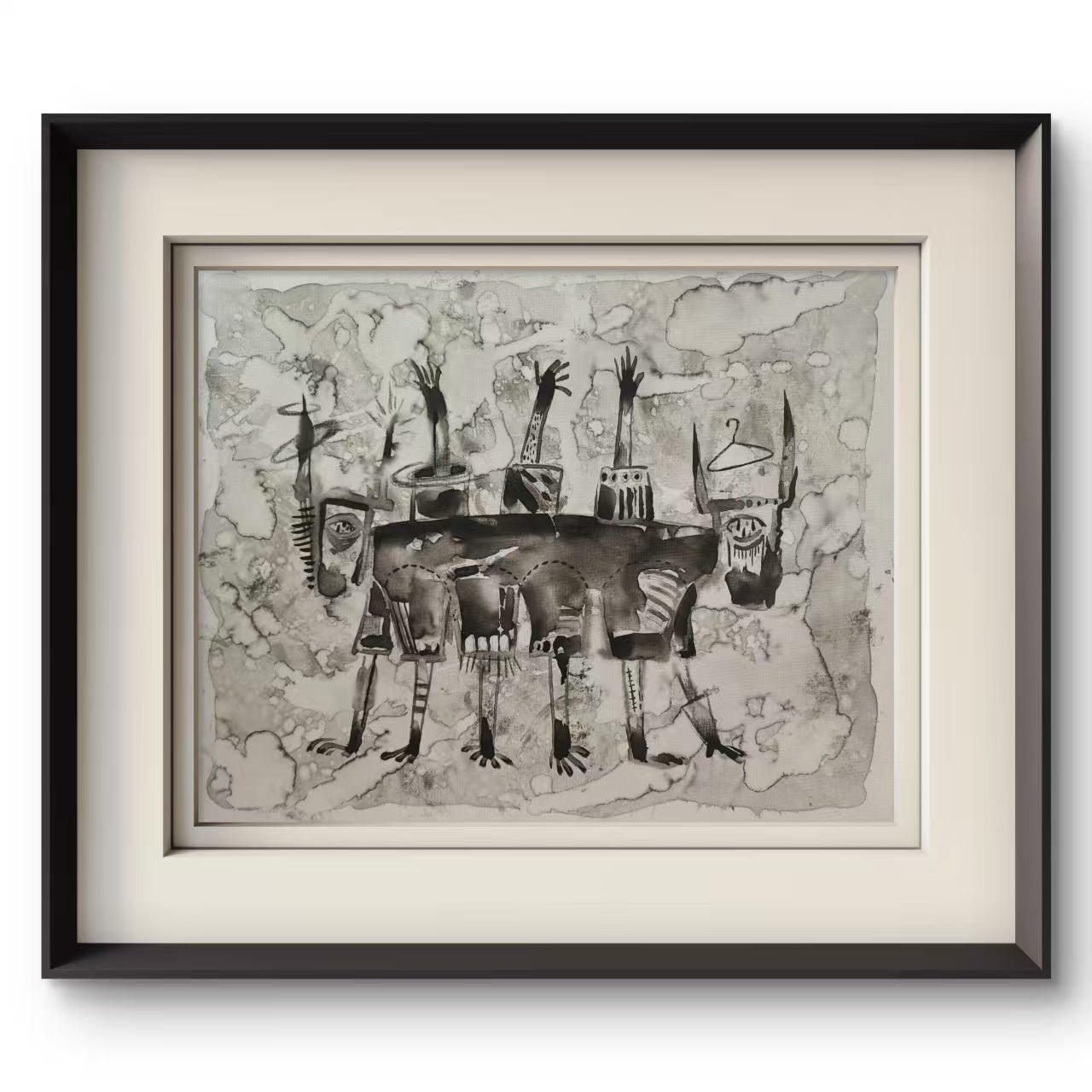 The Shapeshifter - Ink on Canvas 27.6″ × 35.4″ | Chinese Original Painting | Magic Bear Art