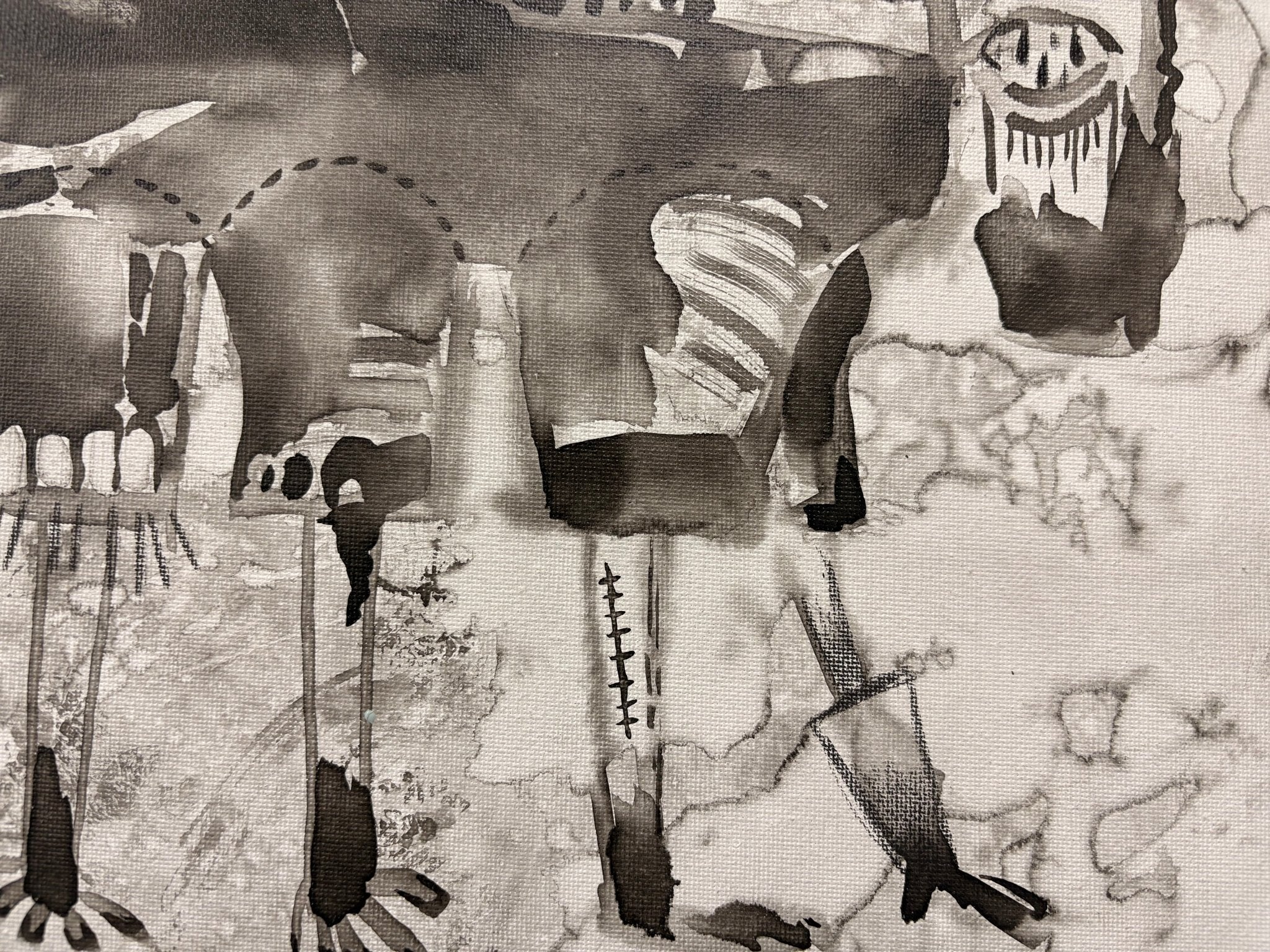 The Shapeshifter - Ink on Canvas 27.6″ × 35.4″ | Chinese Original Painting | Magic Bear Art