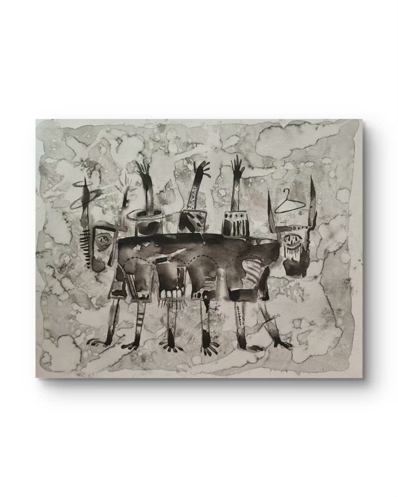 The Shapeshifter - Ink on Canvas 27.6″ × 35.4″ | Chinese Original Painting | Magic Bear Art