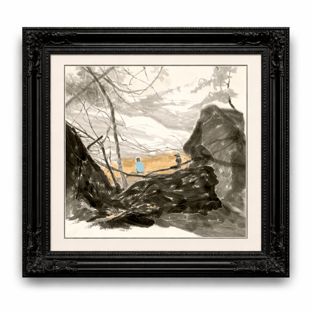 The Stream - 26.8''× 26.8'' | Original Painting by Chinese Artist | Magic Bear Art