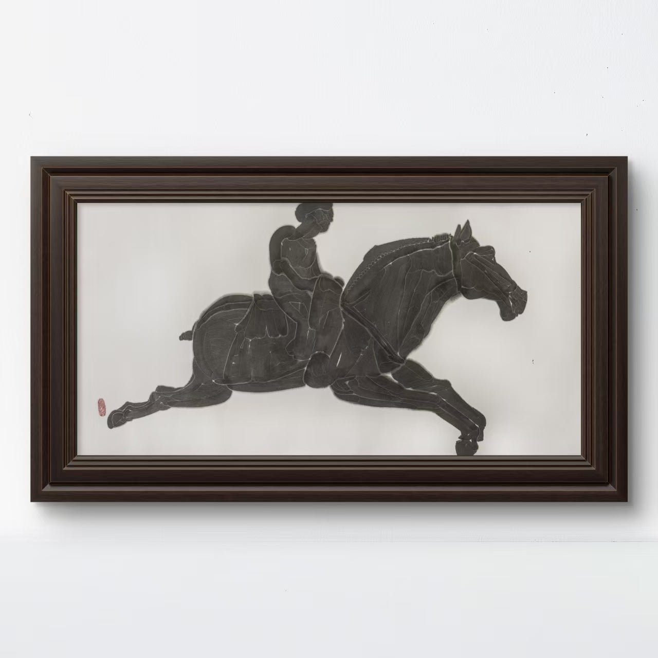 The Wind Chaser - chinese Ink on Paper 54.3'' × 26.8'' | Chinese Original Painting | Magic Bear Art