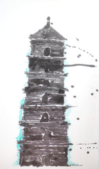 Tower - 97.6''× 48.8'' | Original Painting by Chinese Artist | Magic Bear Art